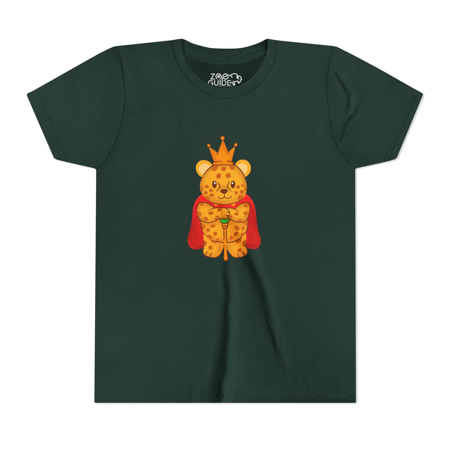 The Regal African Leopard Youth Tee Shirt by Zoo Guide™