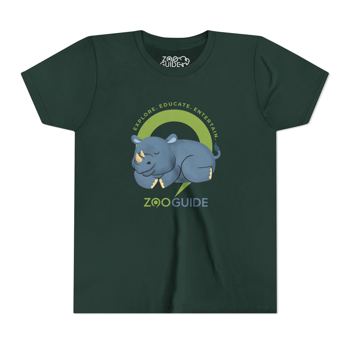 Rhino Nap Time in Zoo Guide™ Waypoint Icon Youth Tee Shirt by Zoo Guide™
