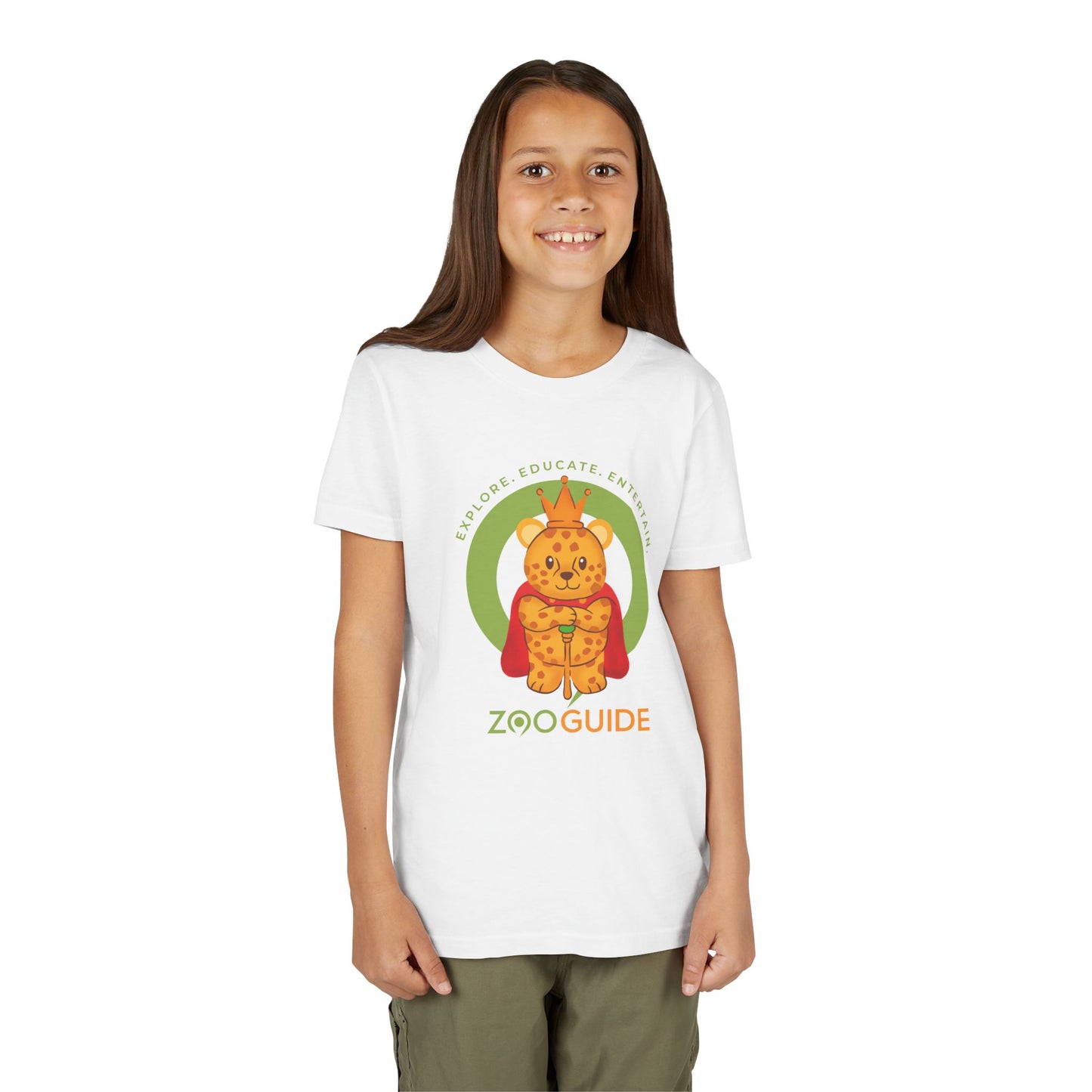 The Regal African Leopard in Zoo Guide™ Waypoint Icon Youth Tee Shirt by Zoo Guide™