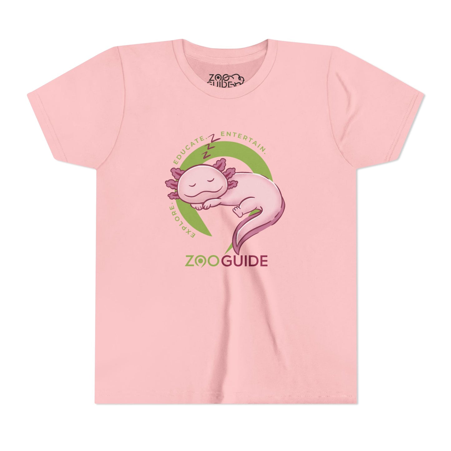 Axolotl Sleeping in Zoo Guide™ Waypoint Icon Youth Tee Shirt by Zoo Guide™