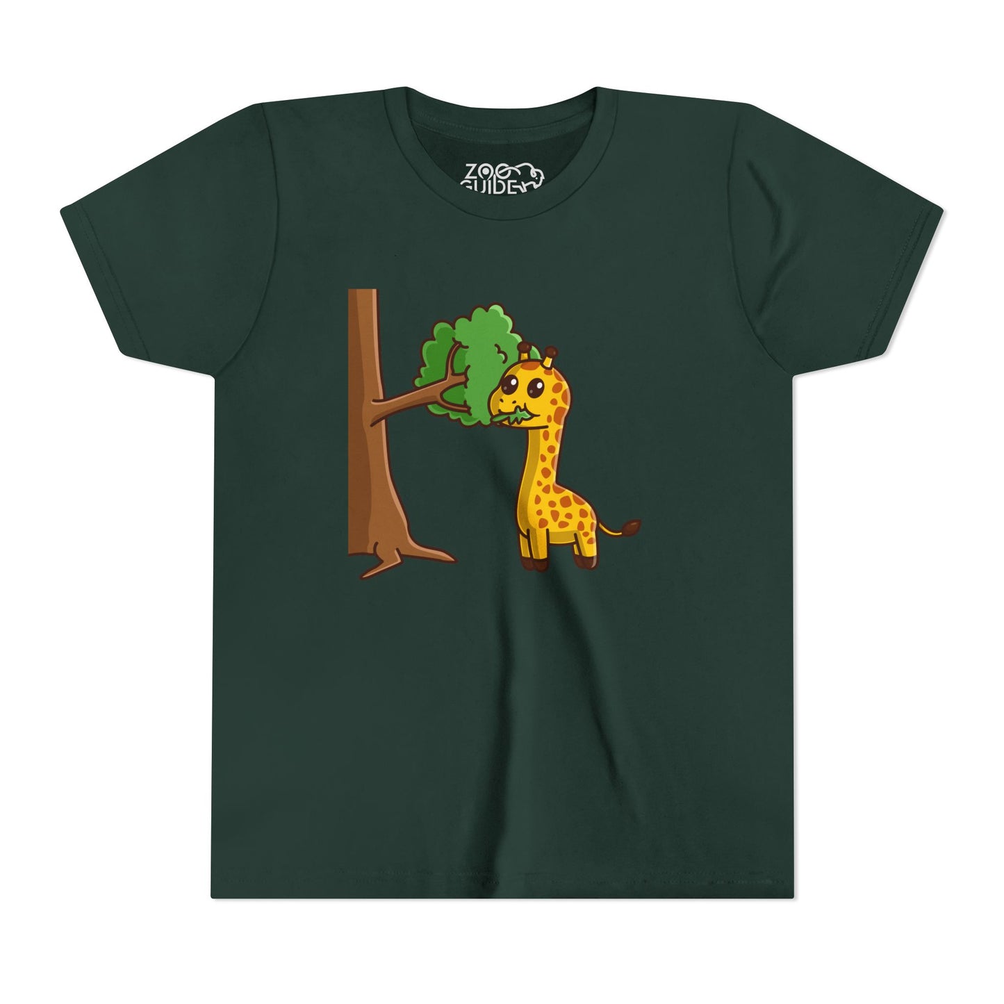 Giraffe Snackin' Kawaii Style Youth Tee Shirt by Zoo Guide™