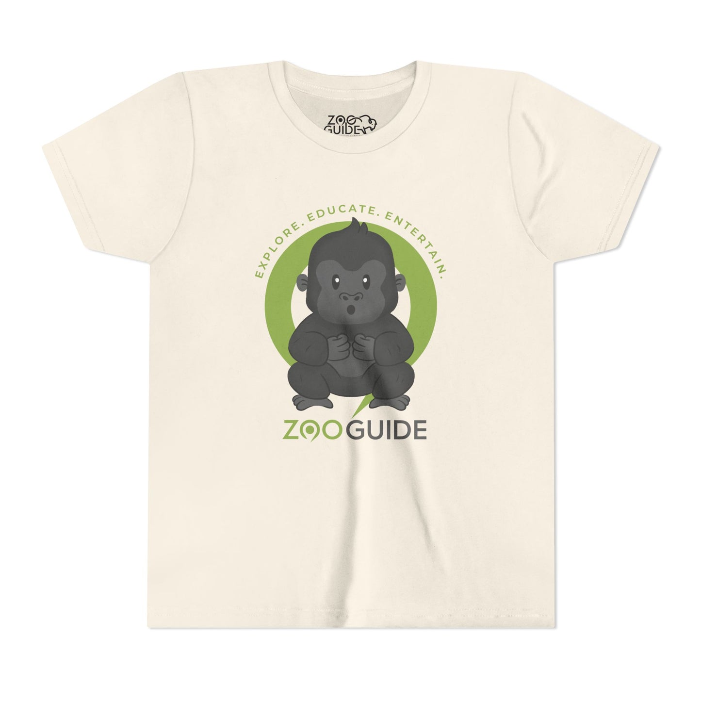 Gorilla Chest Thumping in Zoo Guide™ Waypoint Icon Youth Tee Shirt by Zoo Guide™