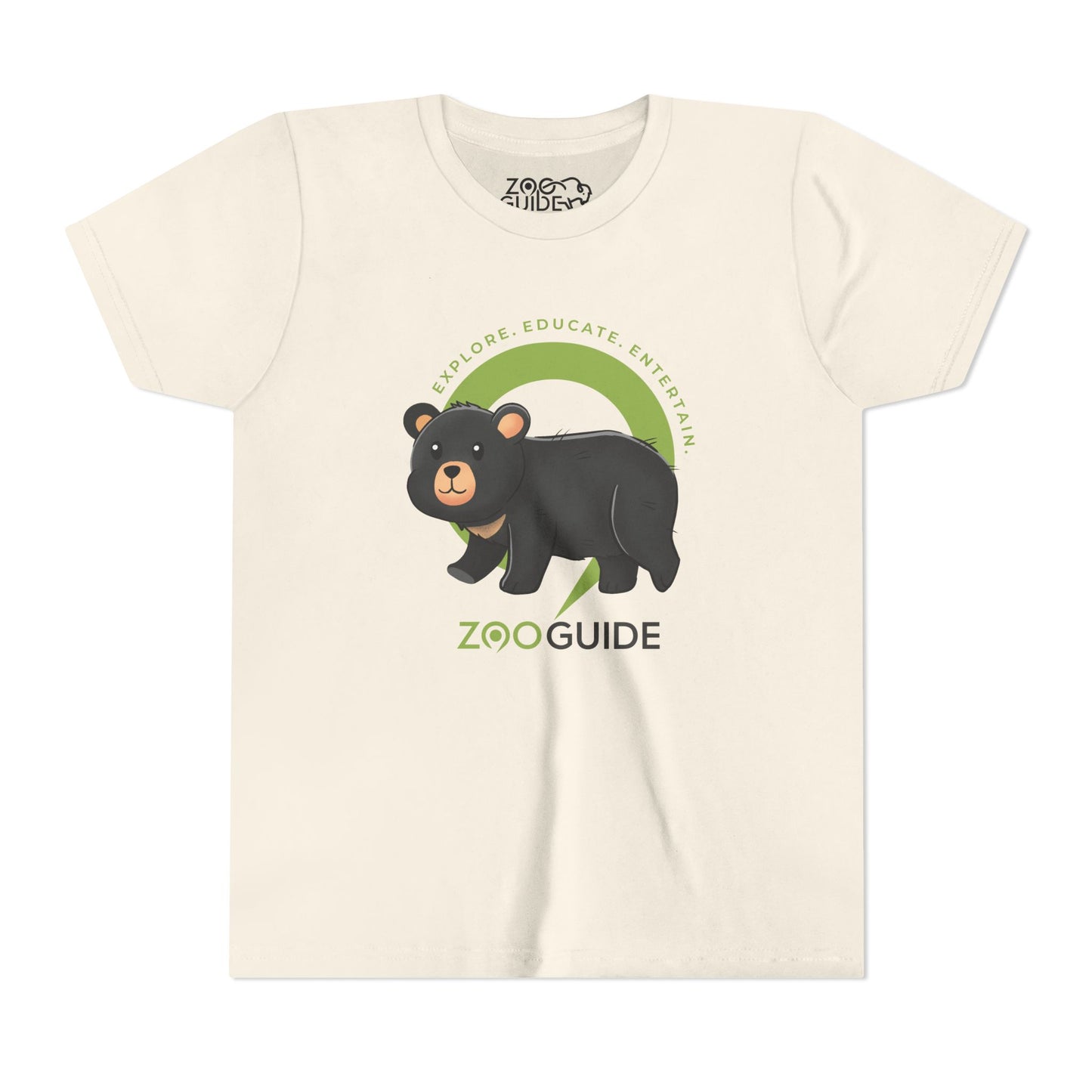 American Black Bear in Zoo Guide™ Waypoint Icon Youth Tee Shirt by Zoo Guide™