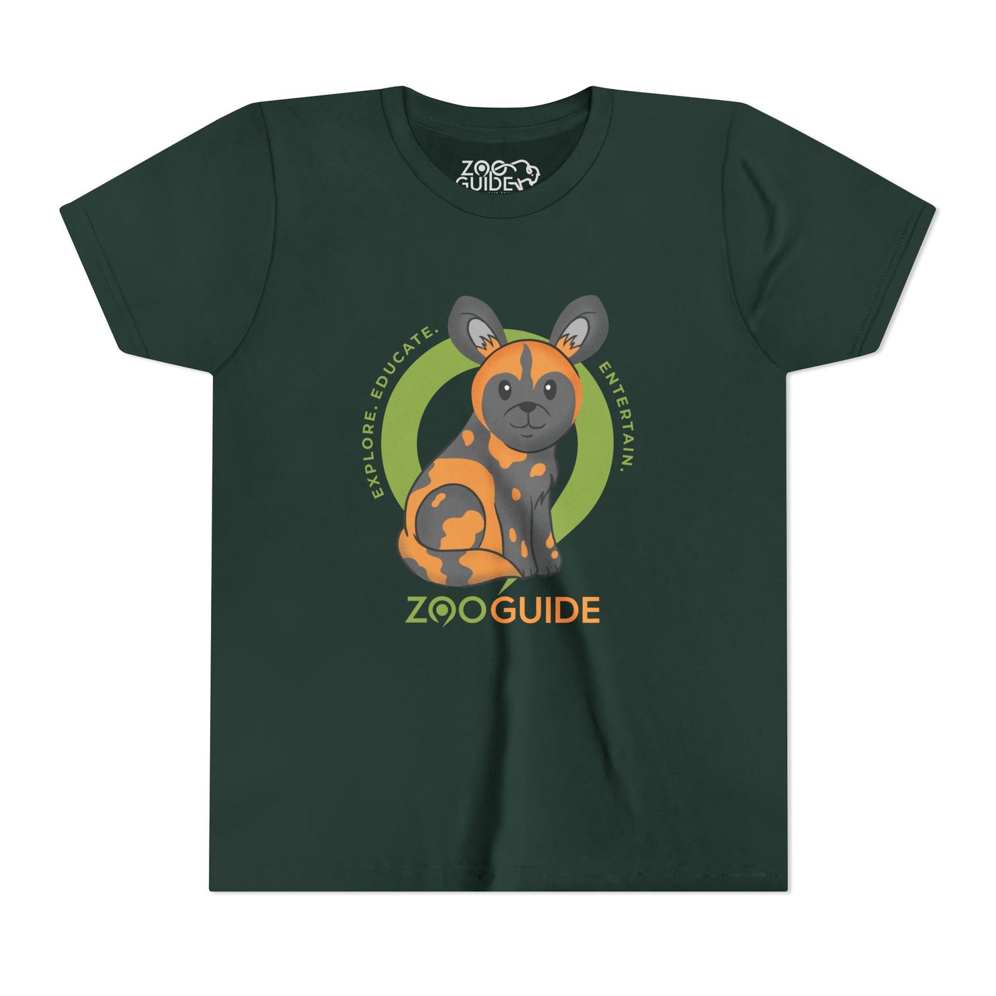 African Painted Dog in Zoo Guide™ Waypoint Icon Youth Tee Shirt by Zoo Guide™
