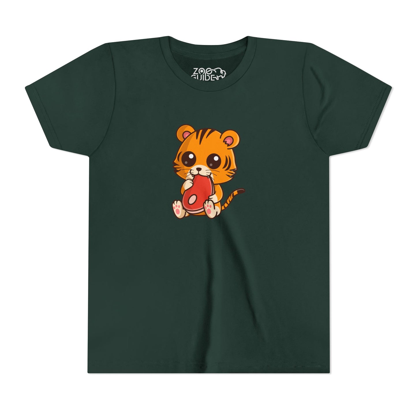Tiger Snackn' Kawaii Style Youth Tee Shirt by Zoo Guide™