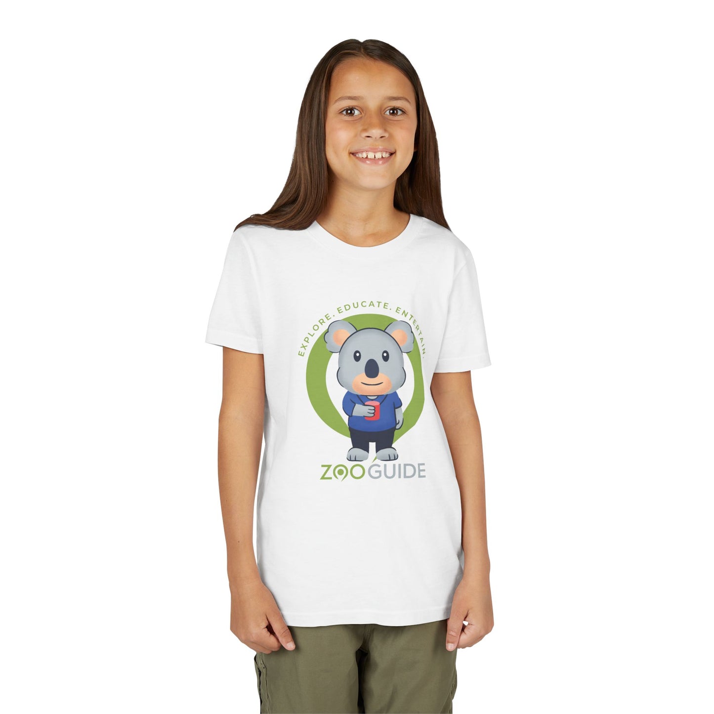 Koala with Cup in Zoo Guide™ Waypoint Icon Youth Tee Shirt by Zoo Guide™