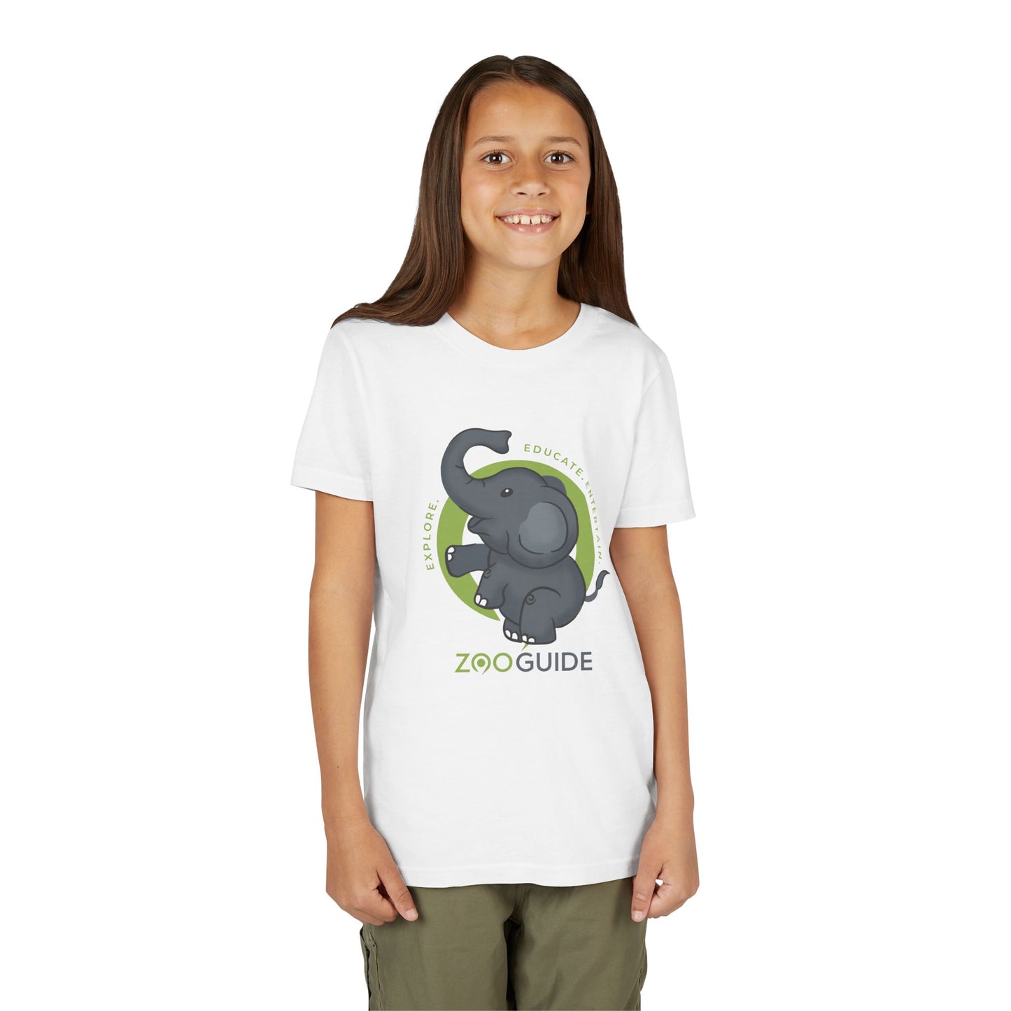 Dancing African Elephant in Zoo Guide™ Waypoint Icon Youth Tee Shirt by Zoo Guide™