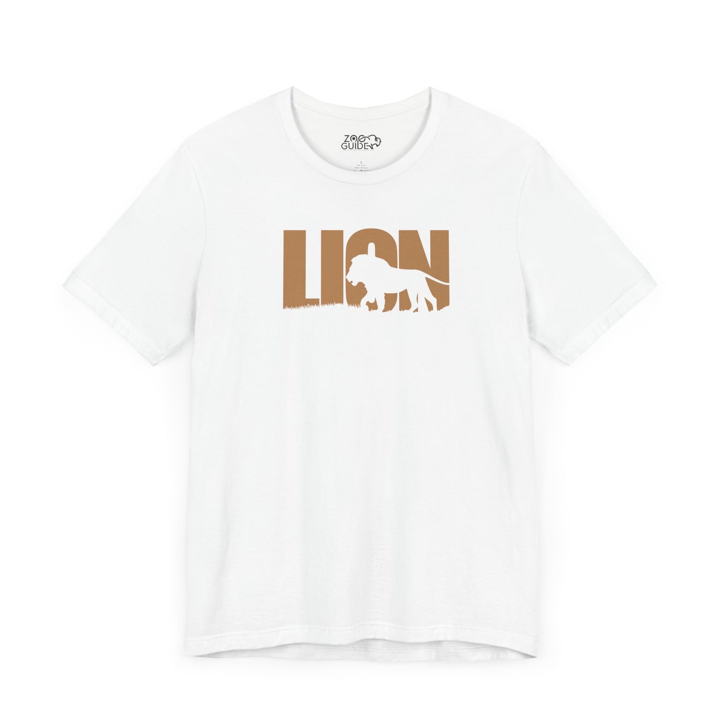 Gold LION Adult Unisex Tee Shirt by Zoo Guide™