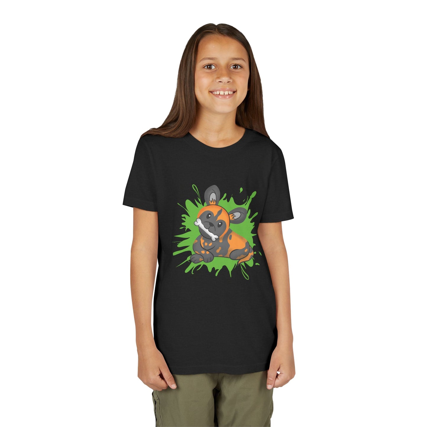 Painted Dog Bone Color Splash Youth Tee Shirt by Zoo Guide™