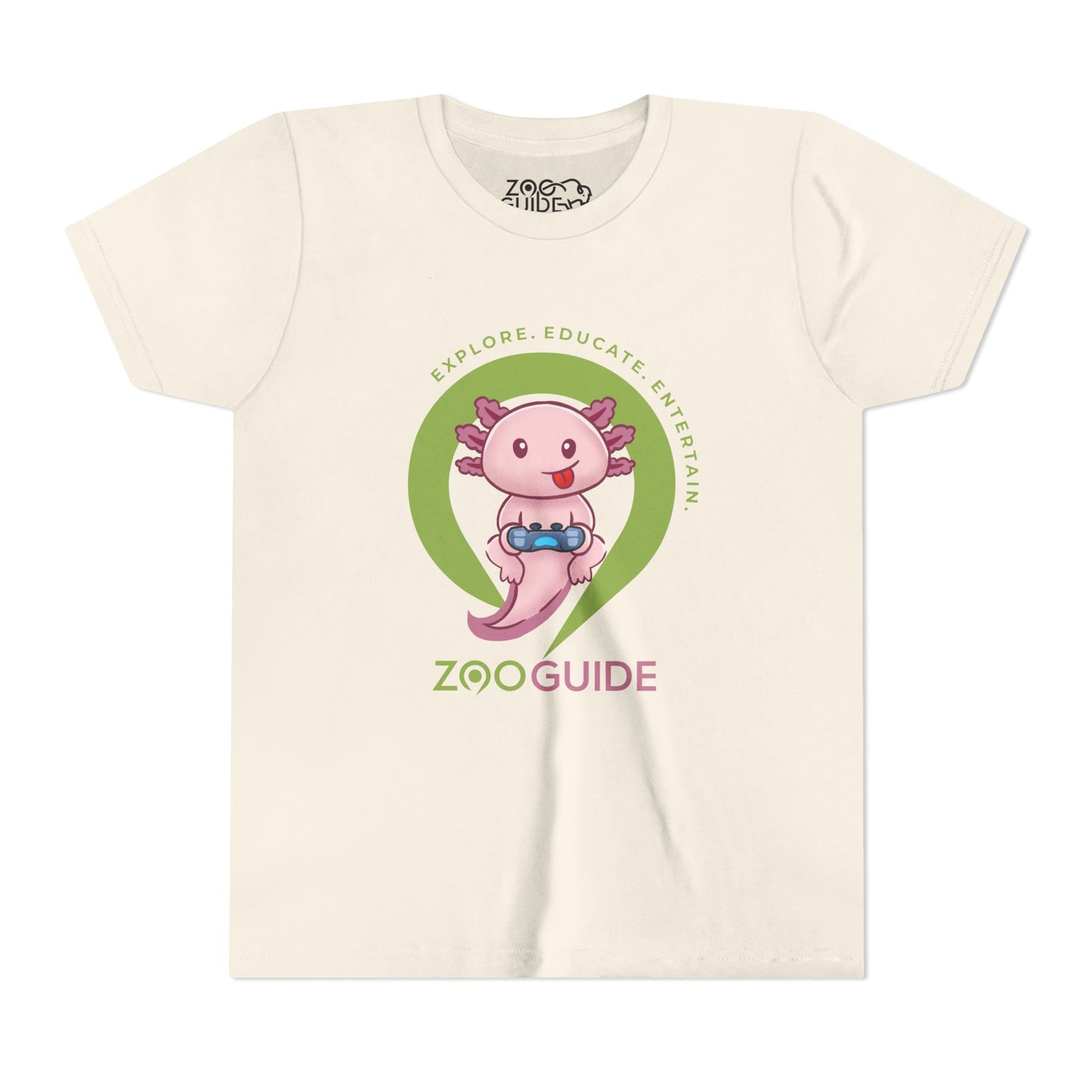Axolotl Gaming in Zoo Guide™ Waypoint Icon Youth Tee Shirt by Zoo Guide™