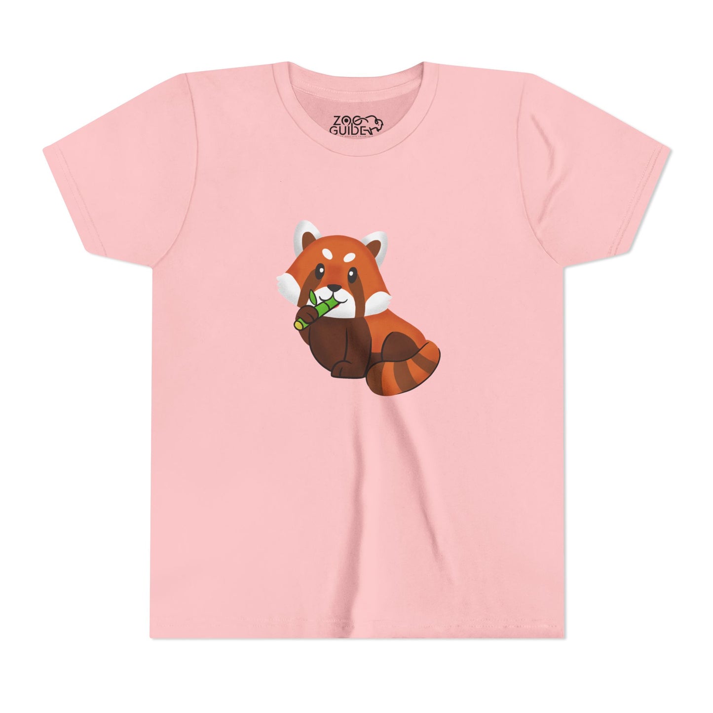 Red Panda Eating Bamboo Youth Tee Shirt by Zoo Guide™