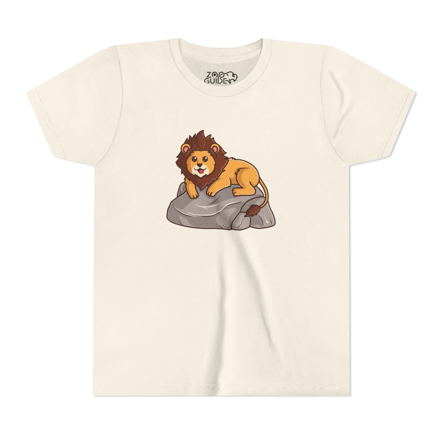 African Lion Kawaii Style Youth Tee Shirt by Zoo Guide™