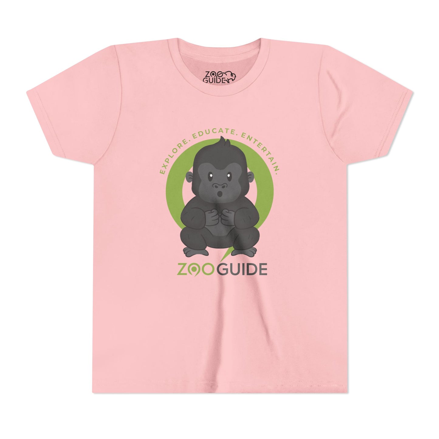 Gorilla Chest Thumping in Zoo Guide™ Waypoint Icon Youth Tee Shirt by Zoo Guide™