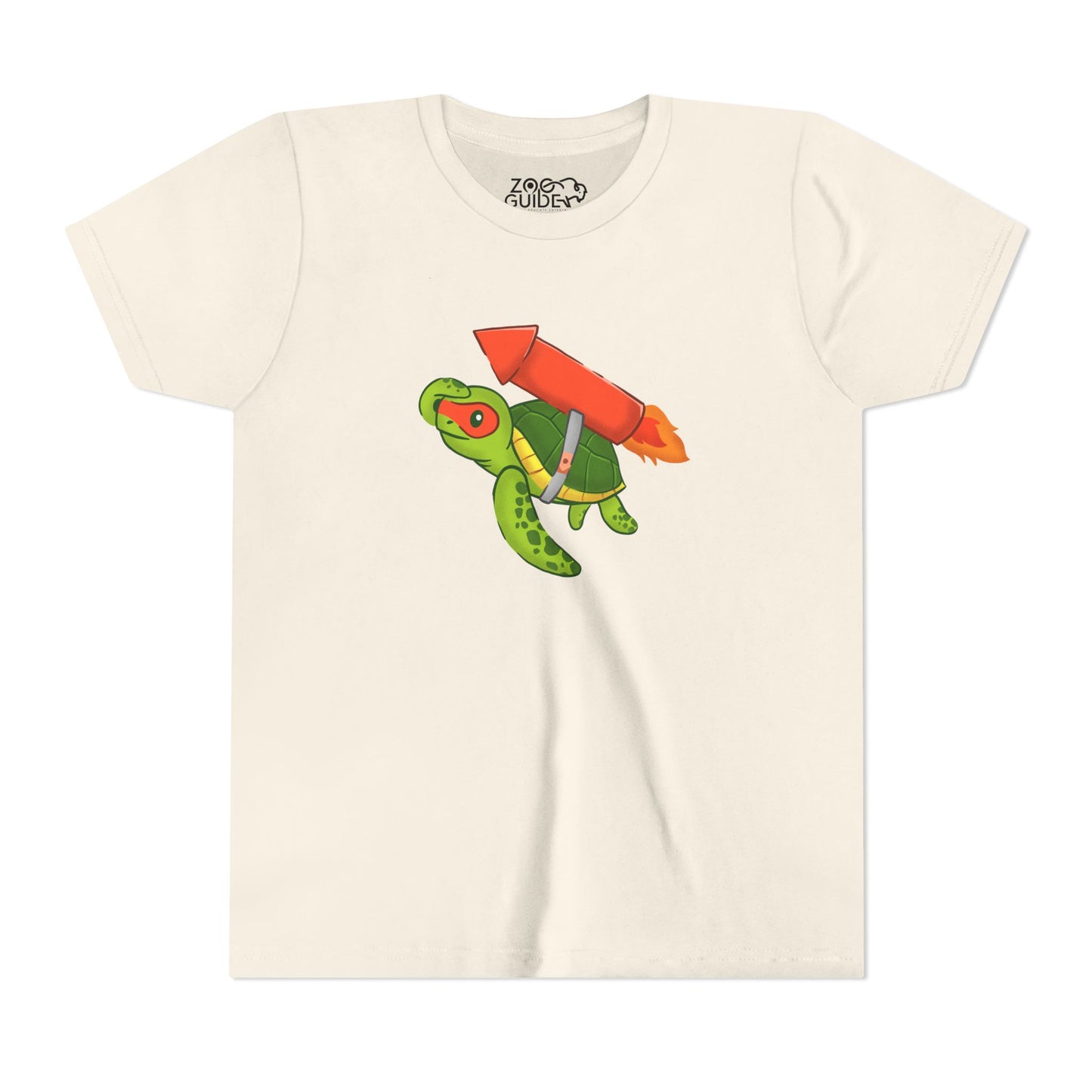Sea Turtle on Rocket Youth Tee Shirt by Zoo Guide™
