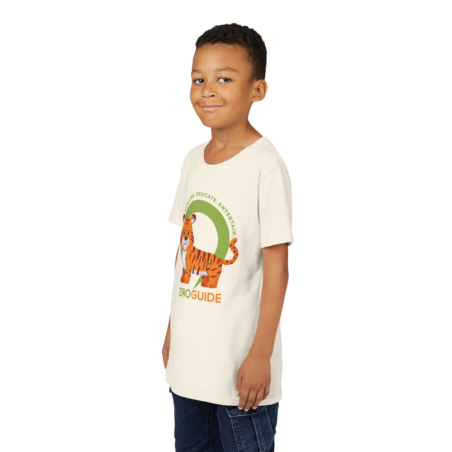 Tiger in Zoo Guide™ Waypoint Icon Youth Tee Shirt by Zoo Guide™