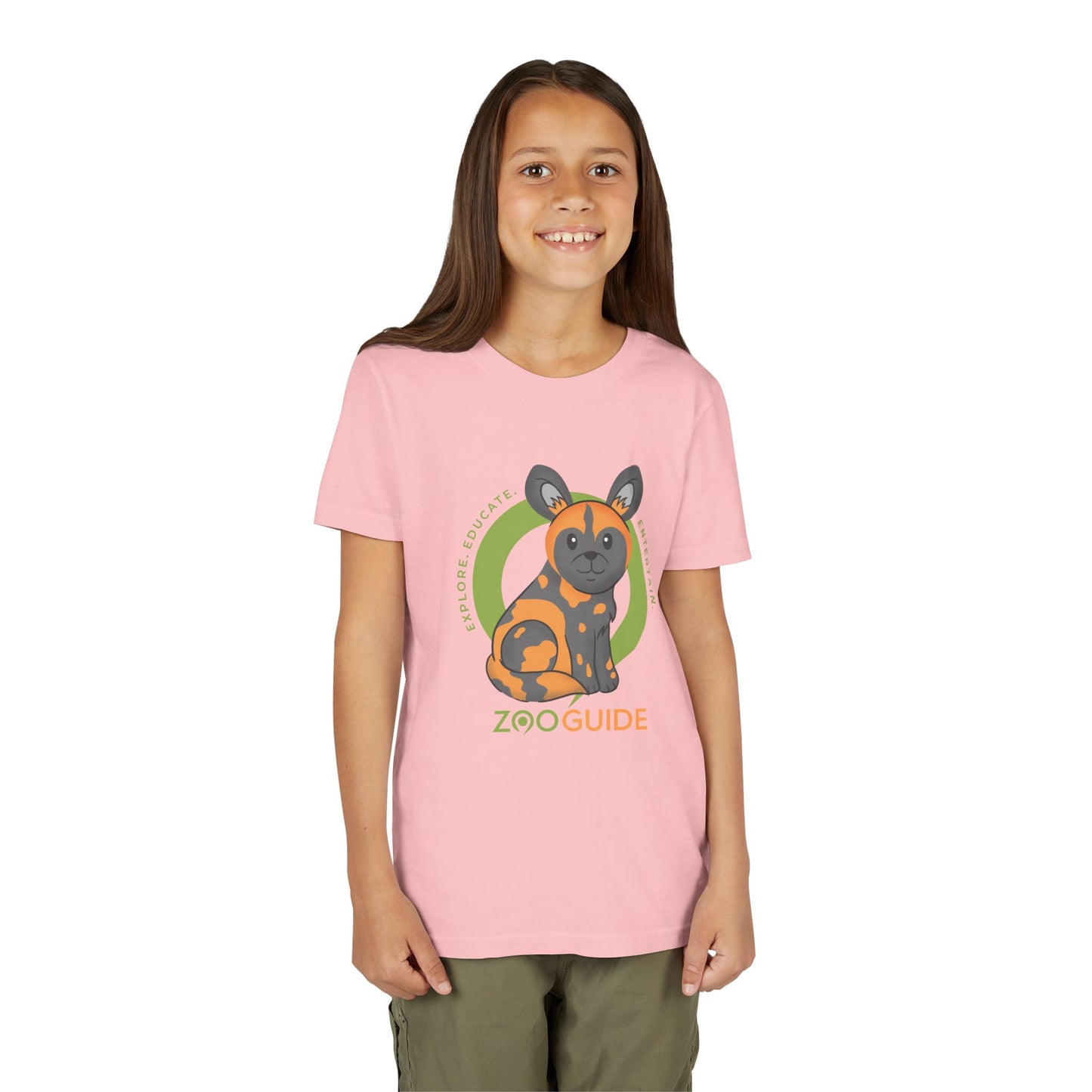 African Painted Dog in Zoo Guide™ Waypoint Icon Youth Tee Shirt by Zoo Guide™