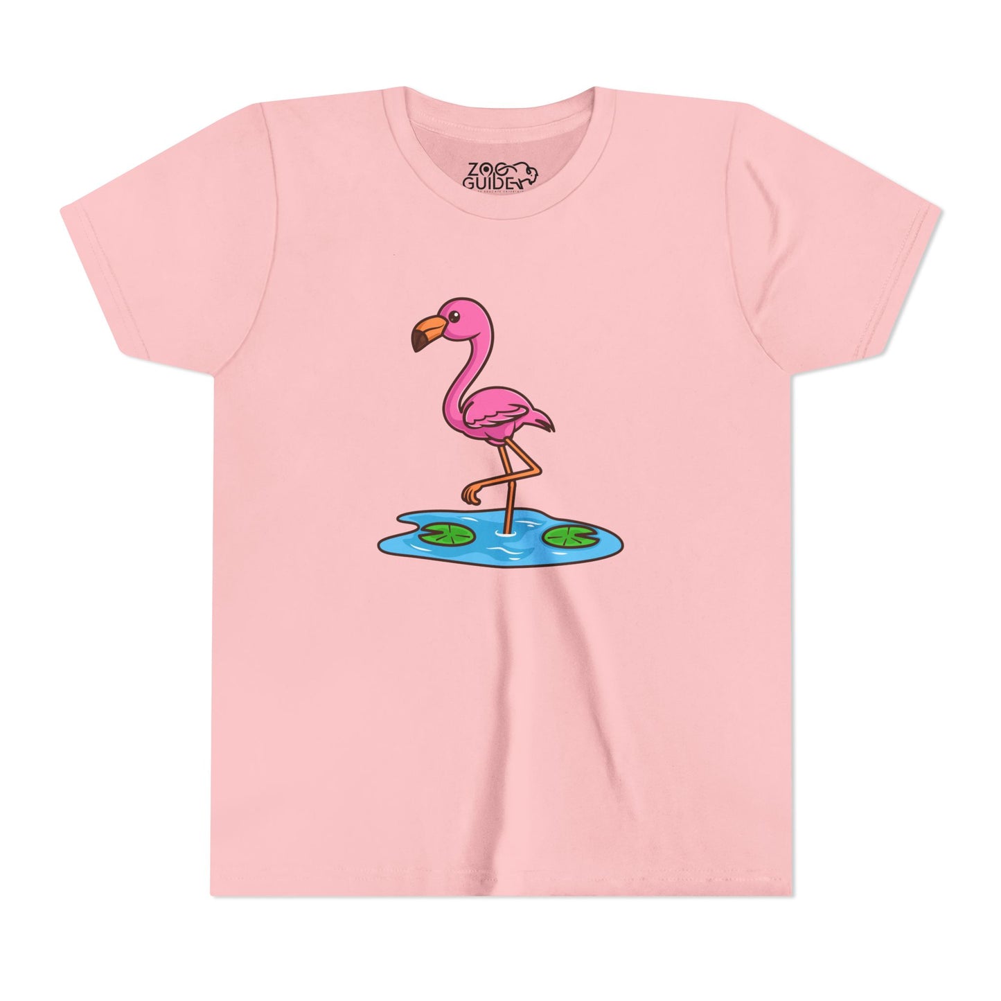 Flamingo Kawaii Style Youth Tee Shirt by Zoo Guide™