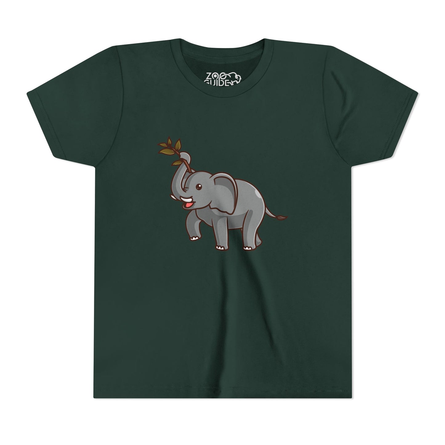 African Elephant Kawaii Style Youth Tee Shirt by Zoo Guide™
