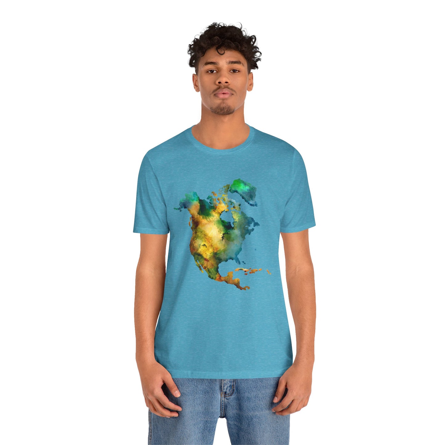 North America Map Adult Unisex Tee Shirt by Zoo Guide™