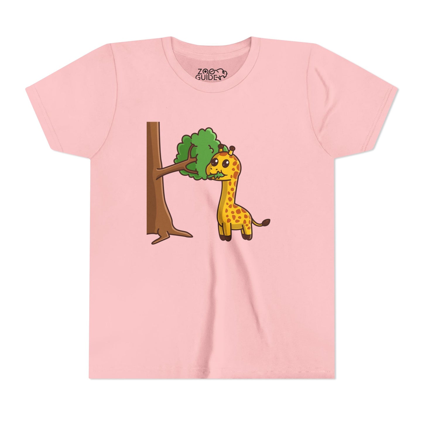 Giraffe Snackin' Kawaii Style Youth Tee Shirt by Zoo Guide™