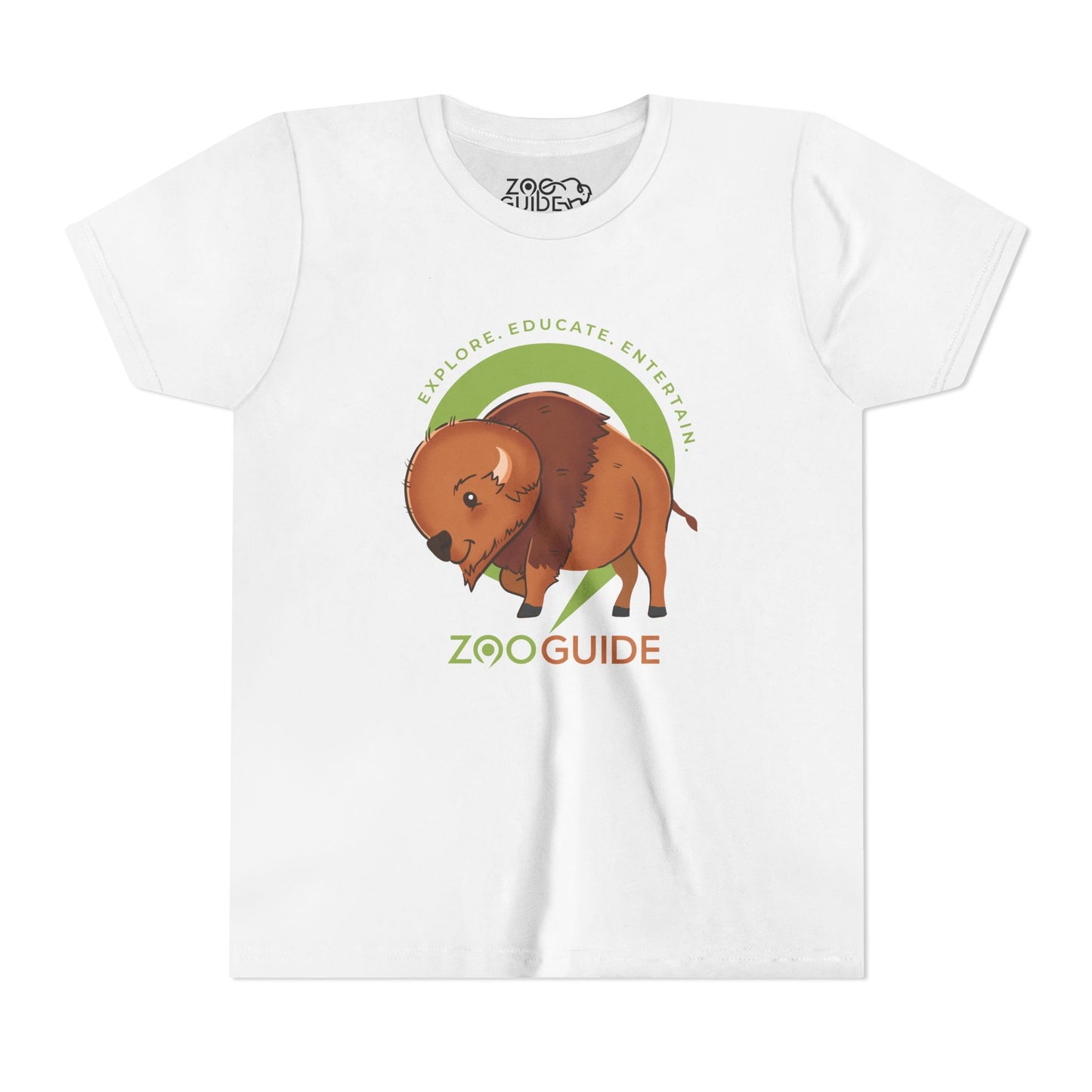 American Bison in Zoo Guide™ Waypoint Icon Youth Tee Shirt by Zoo Guide™