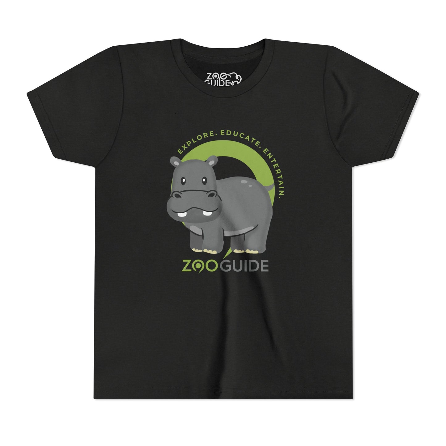 Hippo in Zoo Guide™ Waypoint Icon Youth Tee Shirt by Zoo Guide™