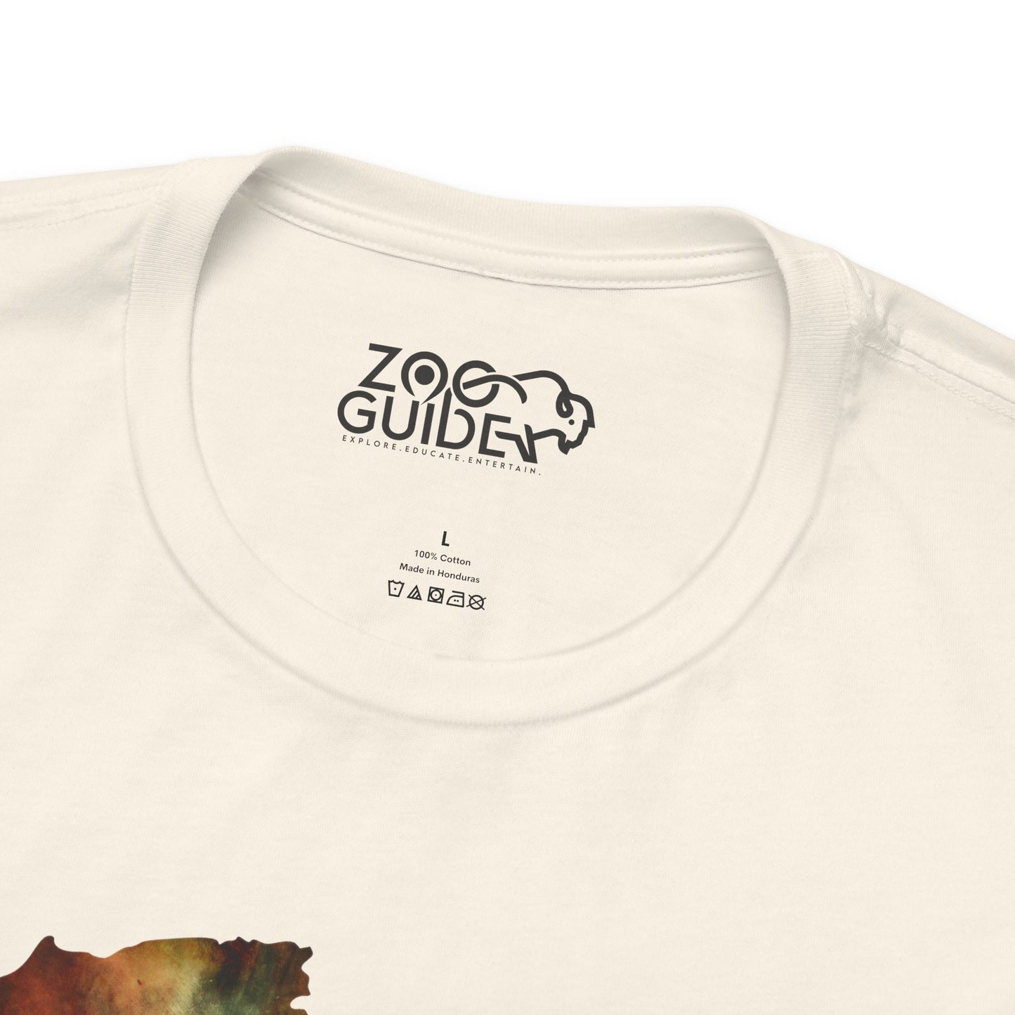 Africa Map Adult Unisex Tee Shirt by Zoo Guide™