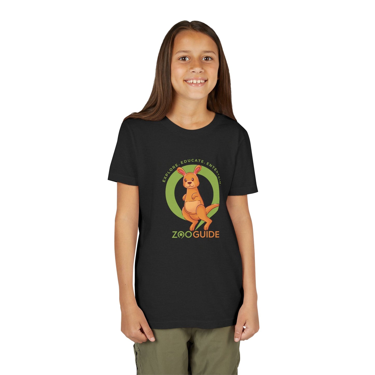 Red Kangaroo in Zoo Guide™ Waypoint Icon Youth Tee Shirt by Zoo Guide™