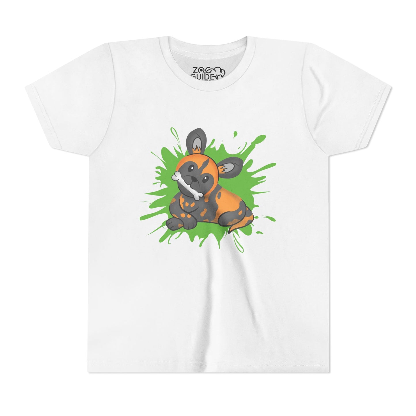 Painted Dog Bone Color Splash Youth Tee Shirt by Zoo Guide™