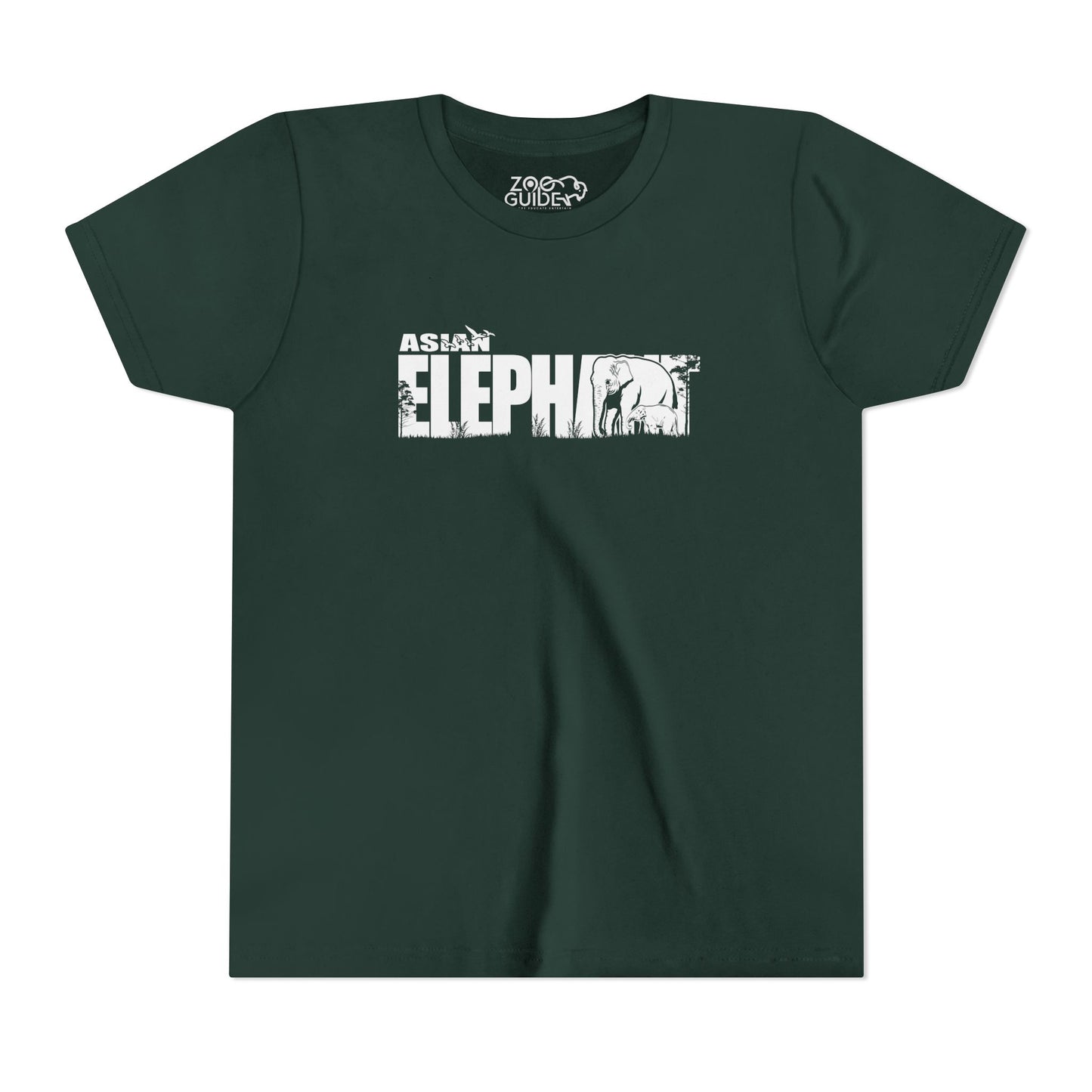 ASIAN ELEPHANT Youth Tee Shirt by Zoo Guide™