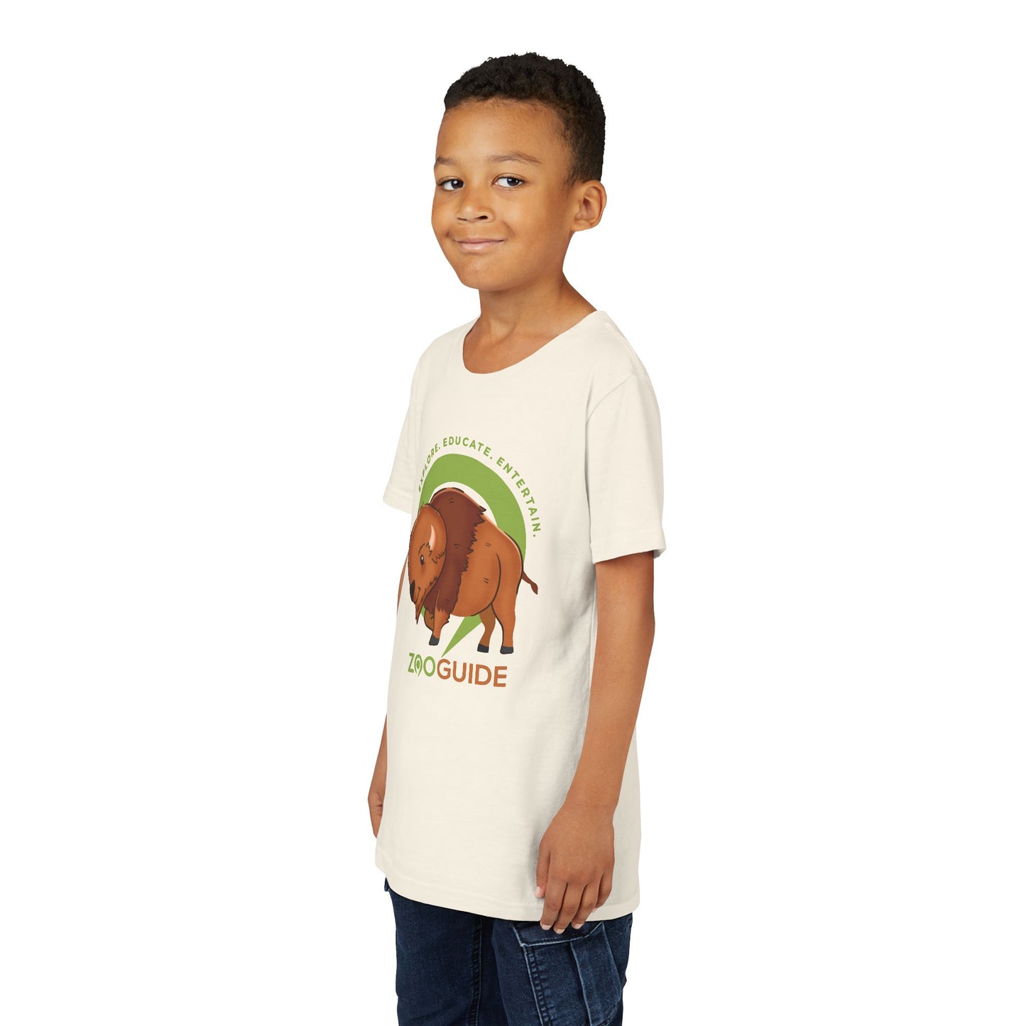 American Bison in Zoo Guide™ Waypoint Icon Youth Tee Shirt by Zoo Guide™