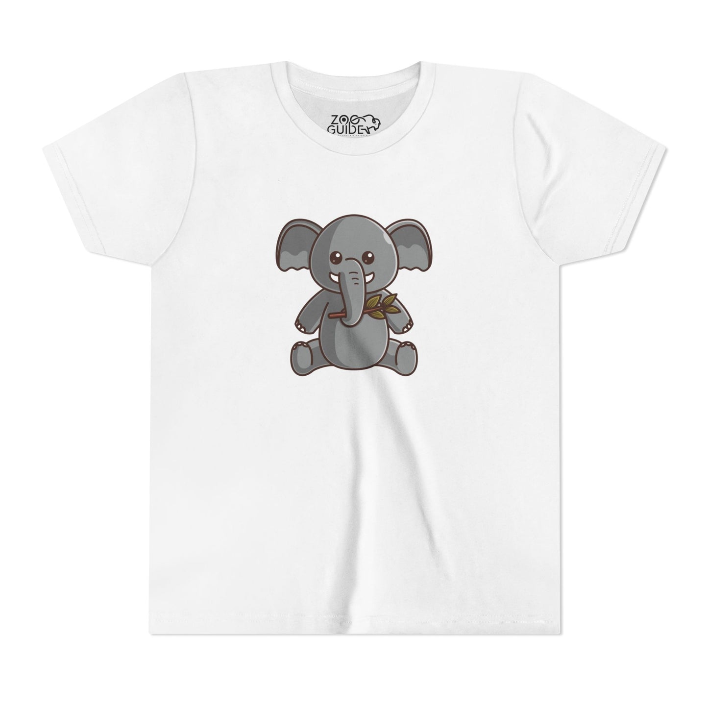 African Elephant Kawaii Style Youth Tee Shirt by Zoo Guide™