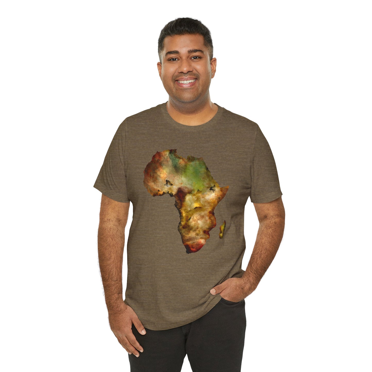 Africa Map Adult Unisex Tee Shirt by Zoo Guide™