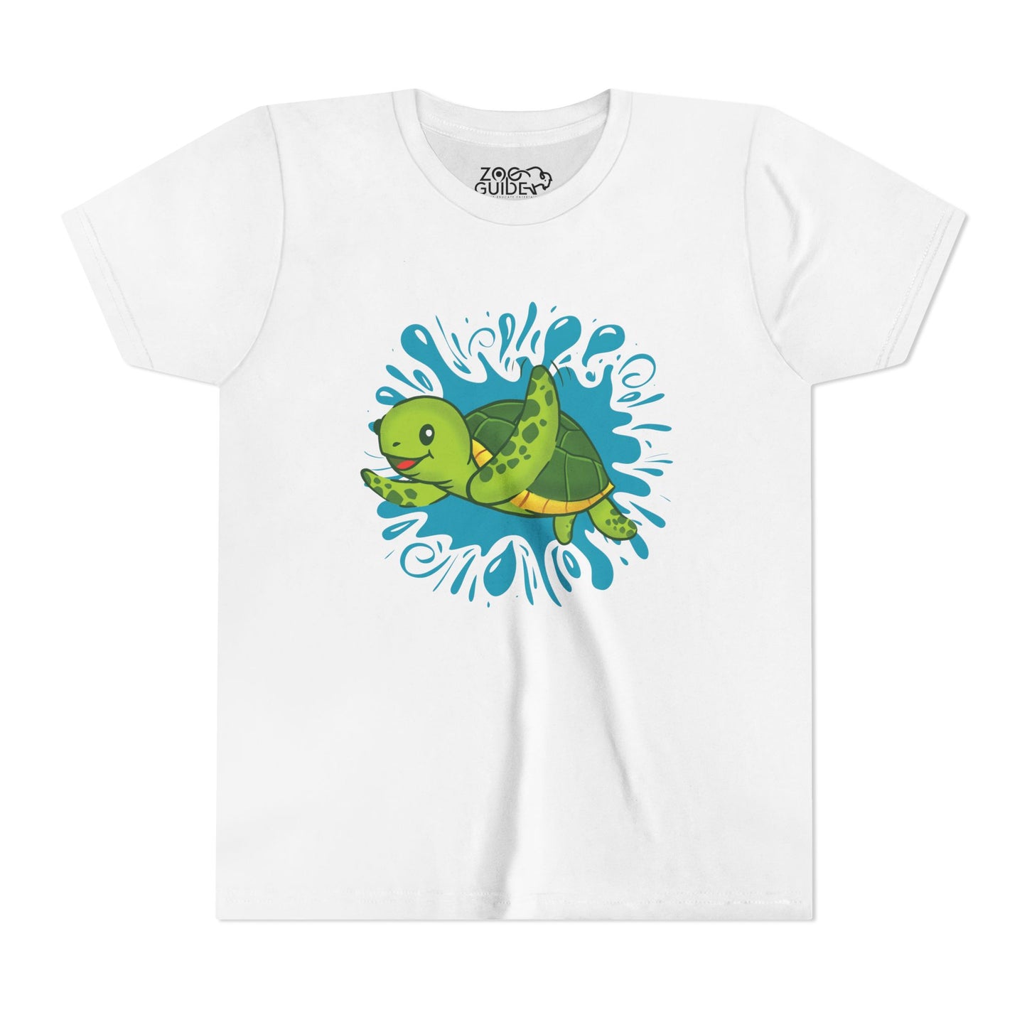 Sea Turtle Color Splash Youth Tee Shirt by Zoo Guide™