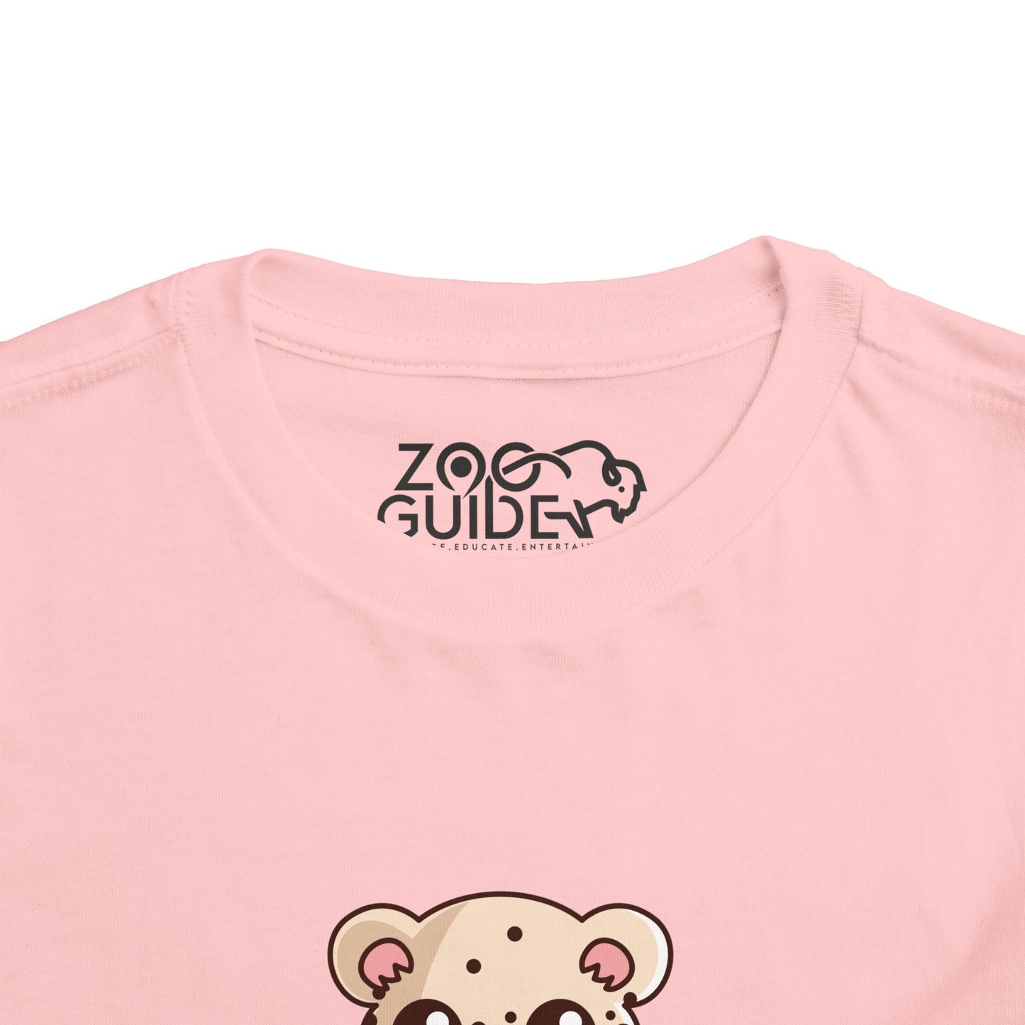 Snow Leopard Kawaii Style Toddler Tee Shirt by Zoo Guide™