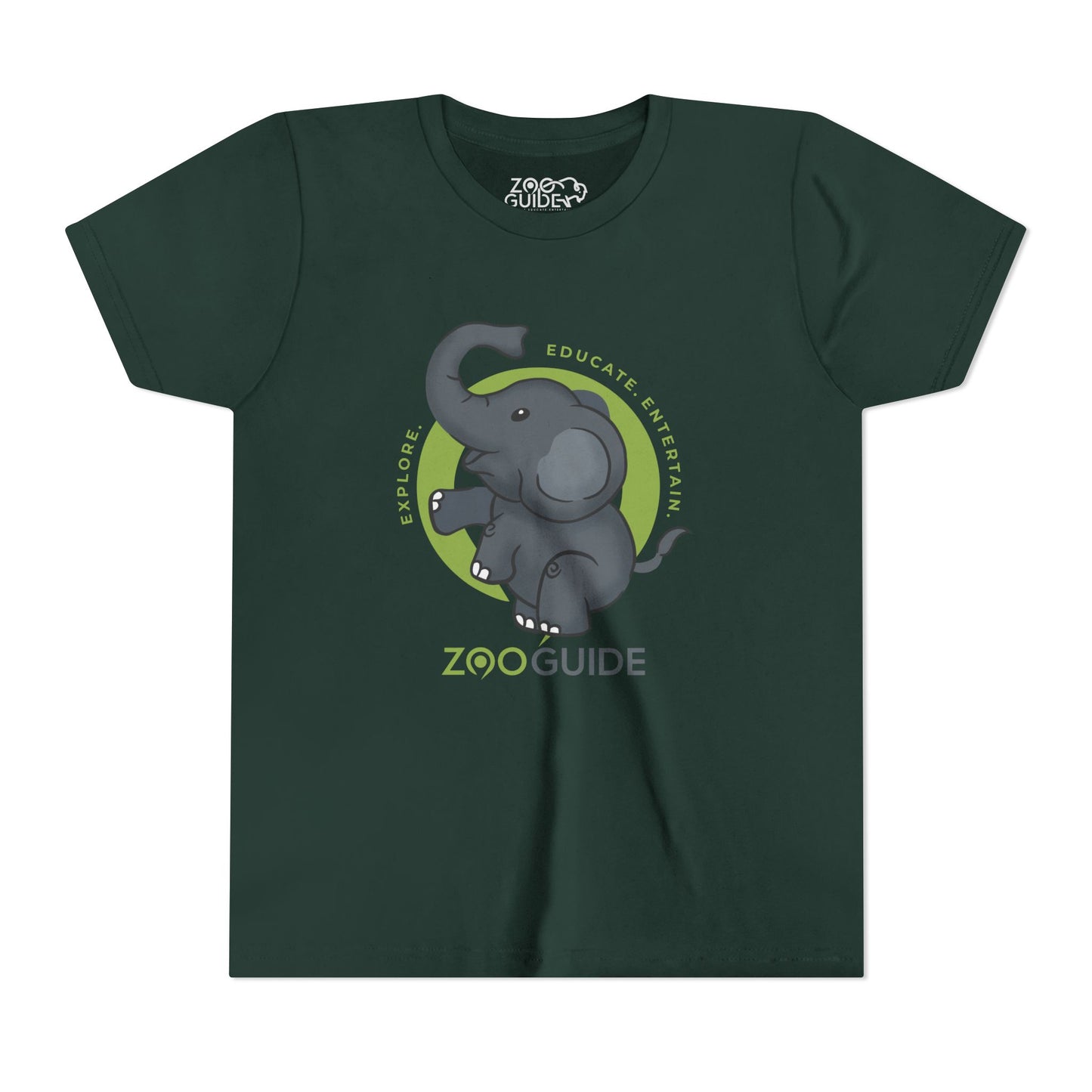 Dancing African Elephant in Zoo Guide™ Waypoint Icon Youth Tee Shirt by Zoo Guide™