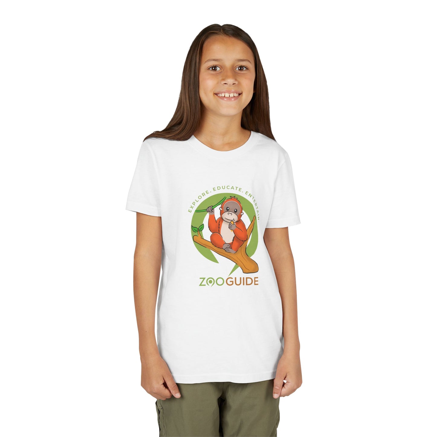 Orangutan in Zoo Guide™ Waypoint Icon Youth Tee Shirt by Zoo Guide™