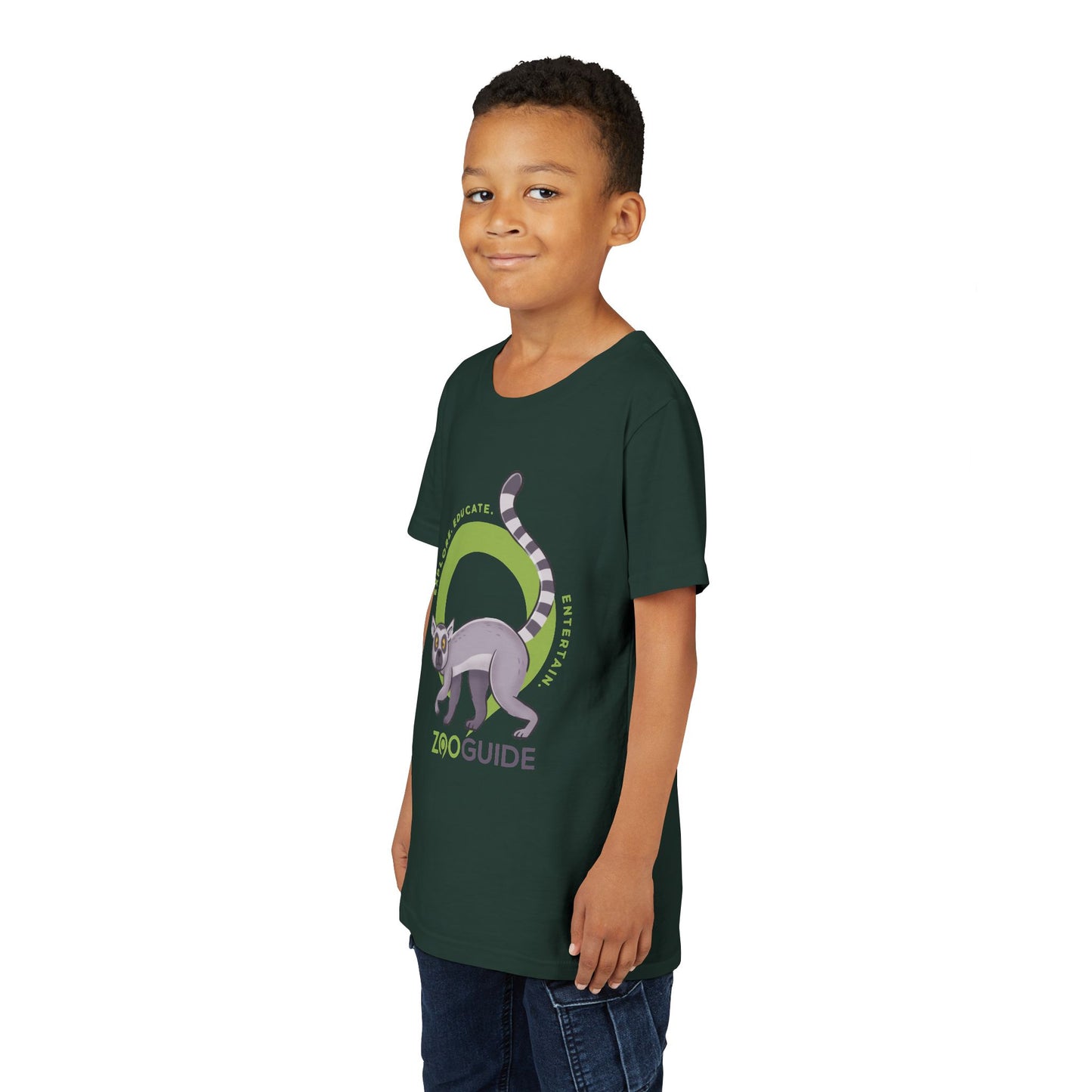 Ring-tailed Lemur in Zoo Guide™ Waypoint Icon Youth Tee Shirt by Zoo Guide™
