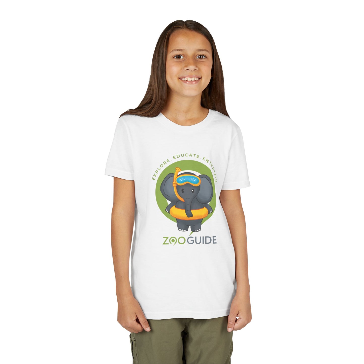 African Elephant "Beach Day" in Zoo Guide™ Waypoint Icon Youth Tee Shirt by Zoo Guide™