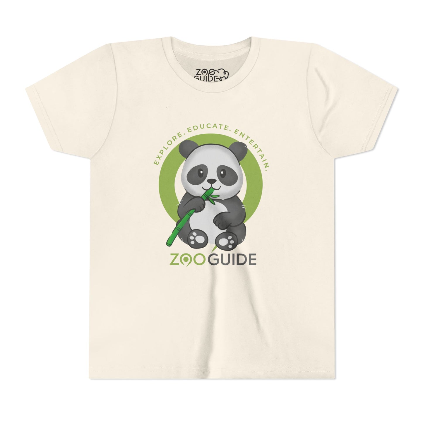 Panda Eating Bamboo in Zoo Guide™ Waypoint Icon Youth Tee Shirt by Zoo Guide™