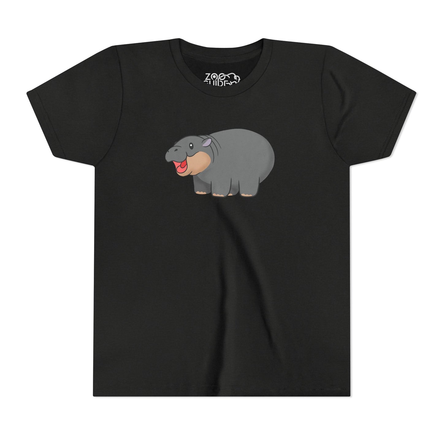 Pygmy Hippo Open Mouth Youth Tee Shirt by Zoo Guide™