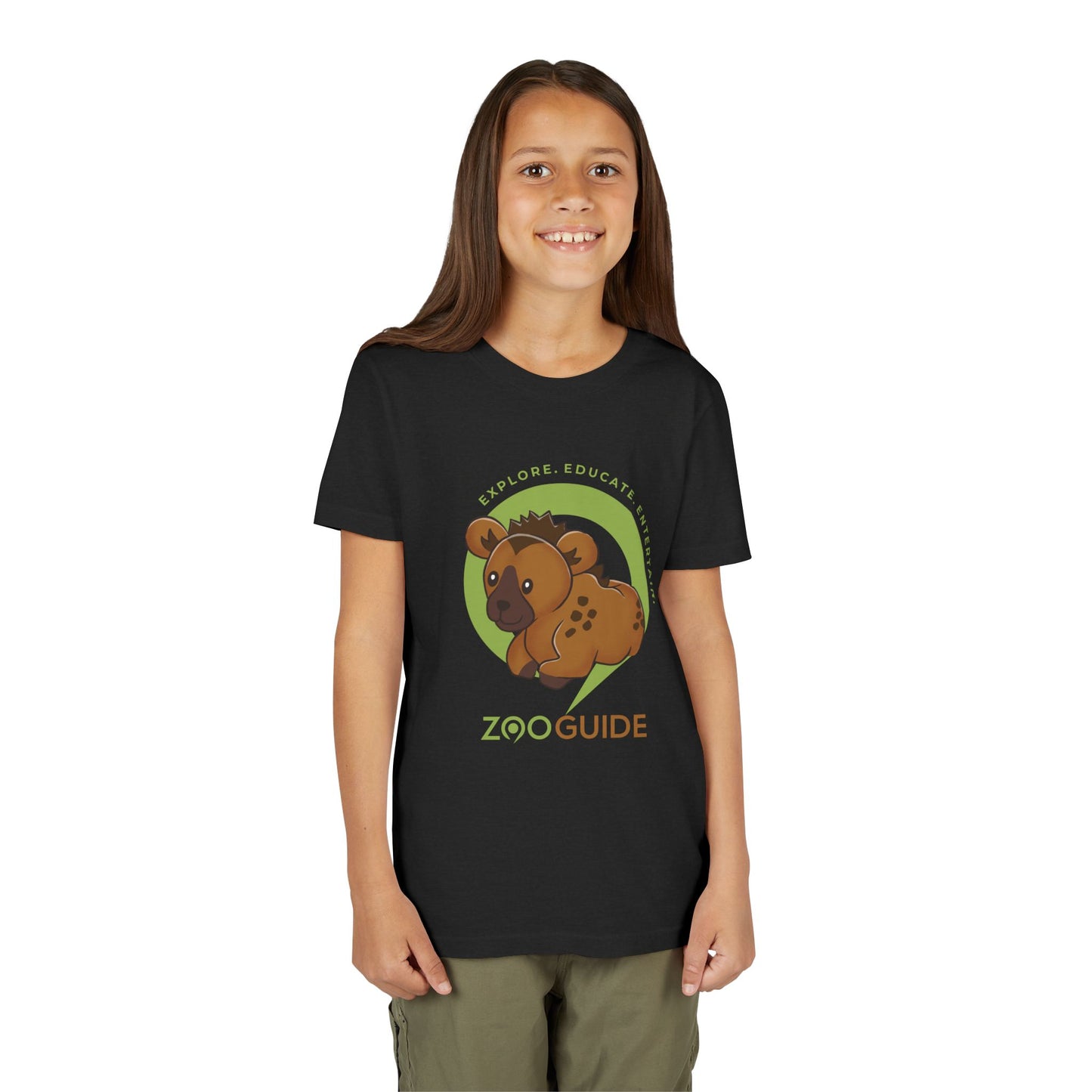 Spotted Hyena in Zoo Guide™ Waypoint Icon Youth Tee Shirt by Zoo Guide™