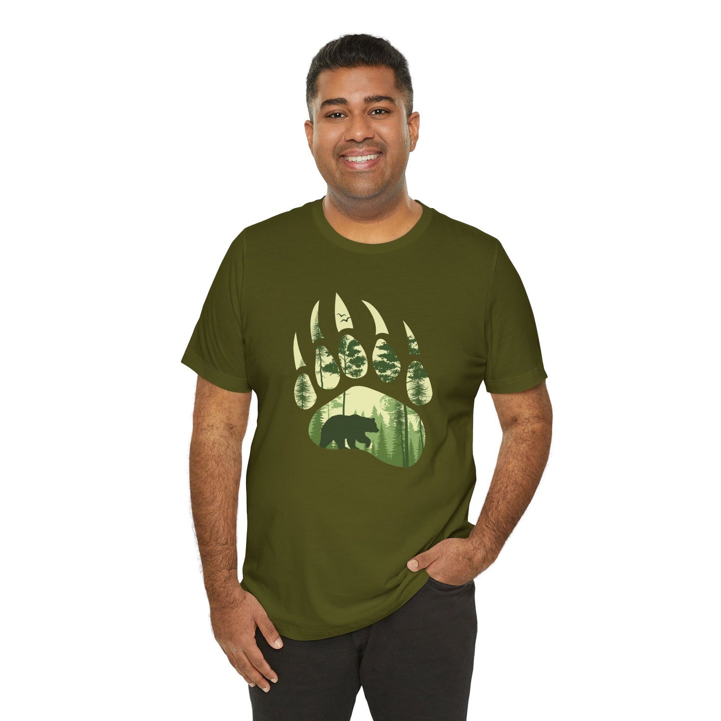 Bear Print Adult Unisex Tee Shirt by Zoo Guide™