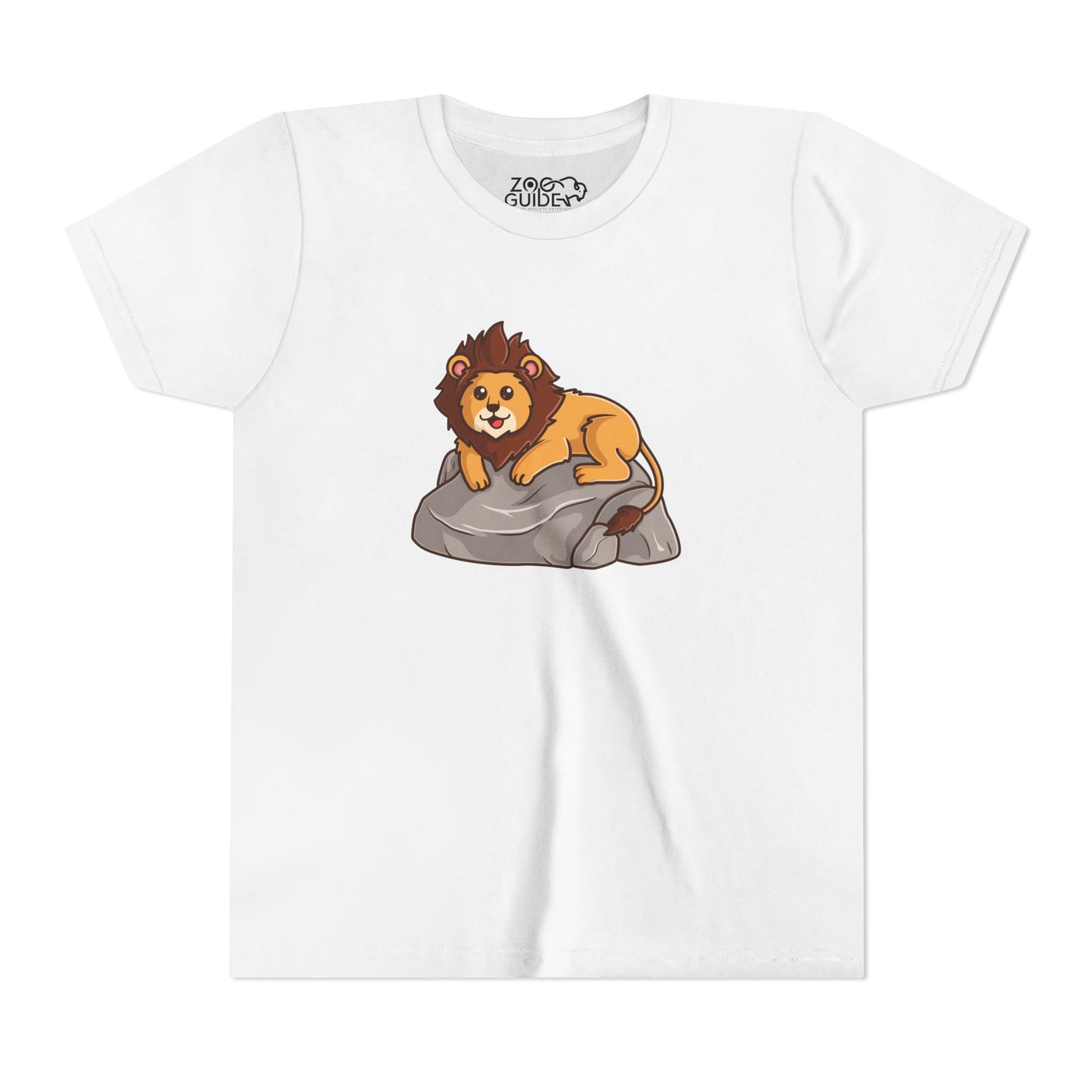 African Lion Kawaii Style Youth Tee Shirt by Zoo Guide™