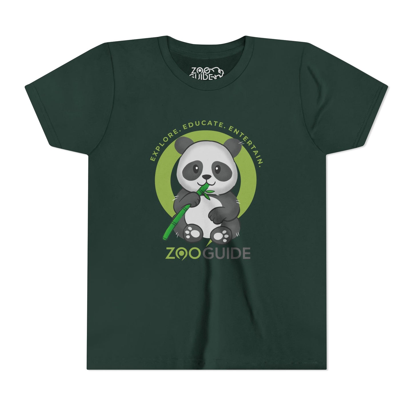Panda Eating Bamboo in Zoo Guide™ Waypoint Icon Youth Tee Shirt by Zoo Guide™