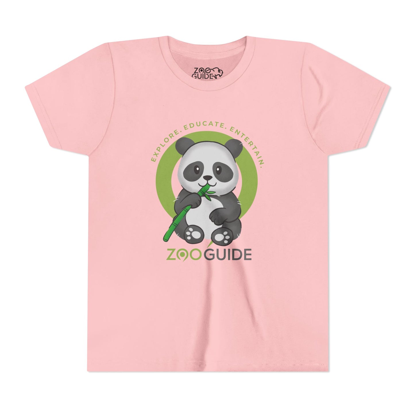 Panda Eating Bamboo in Zoo Guide™ Waypoint Icon Youth Tee Shirt by Zoo Guide™
