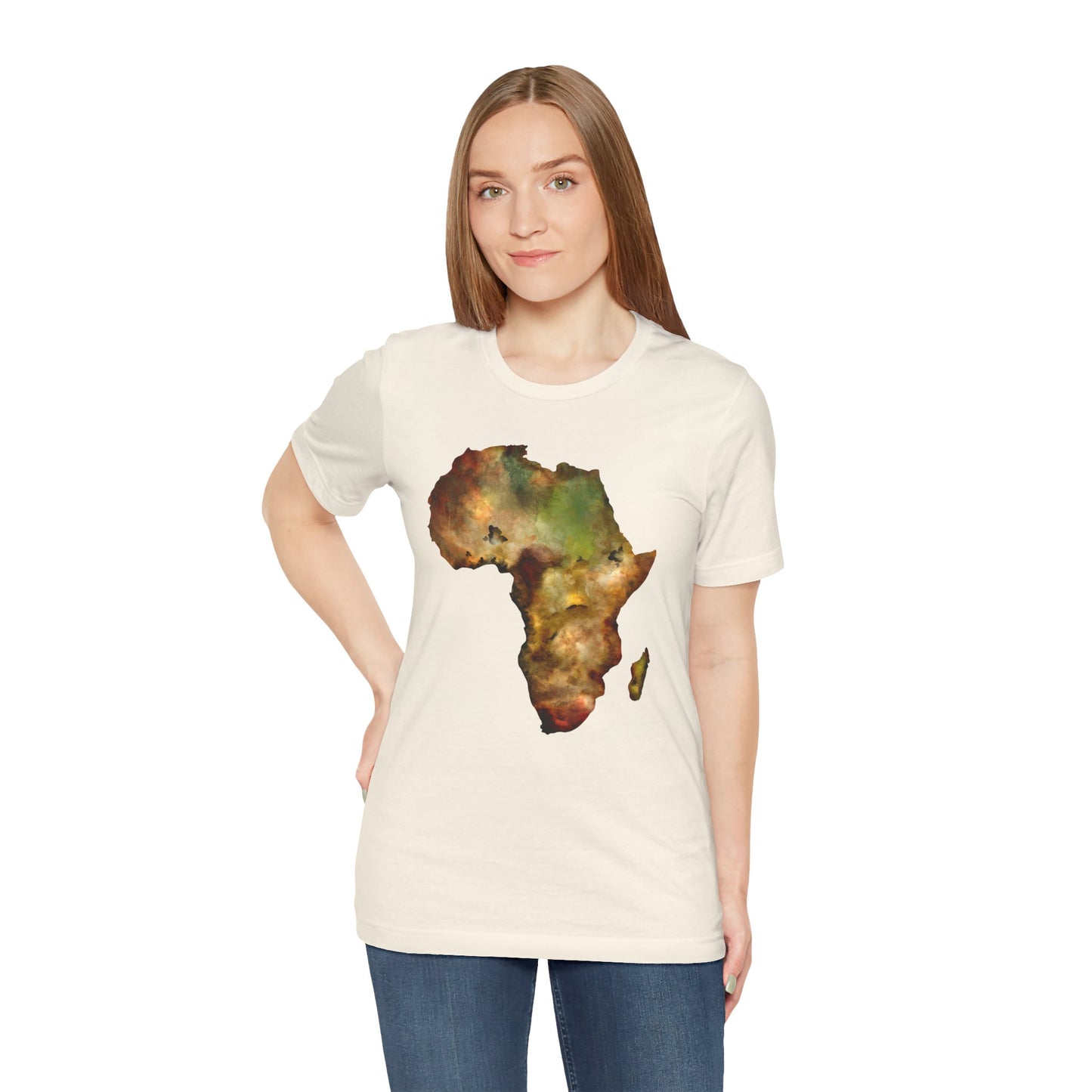 Africa Map Adult Unisex Tee Shirt by Zoo Guide™