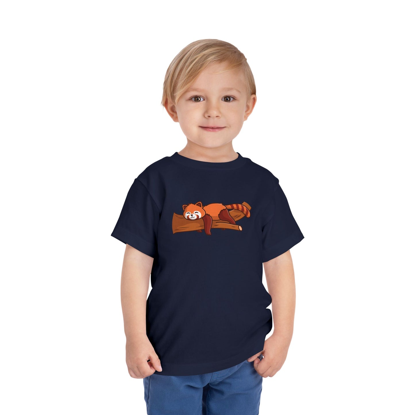 Red Panda Sleeping Kawaii Style Toddler Tee Shirt by Zoo Guide™