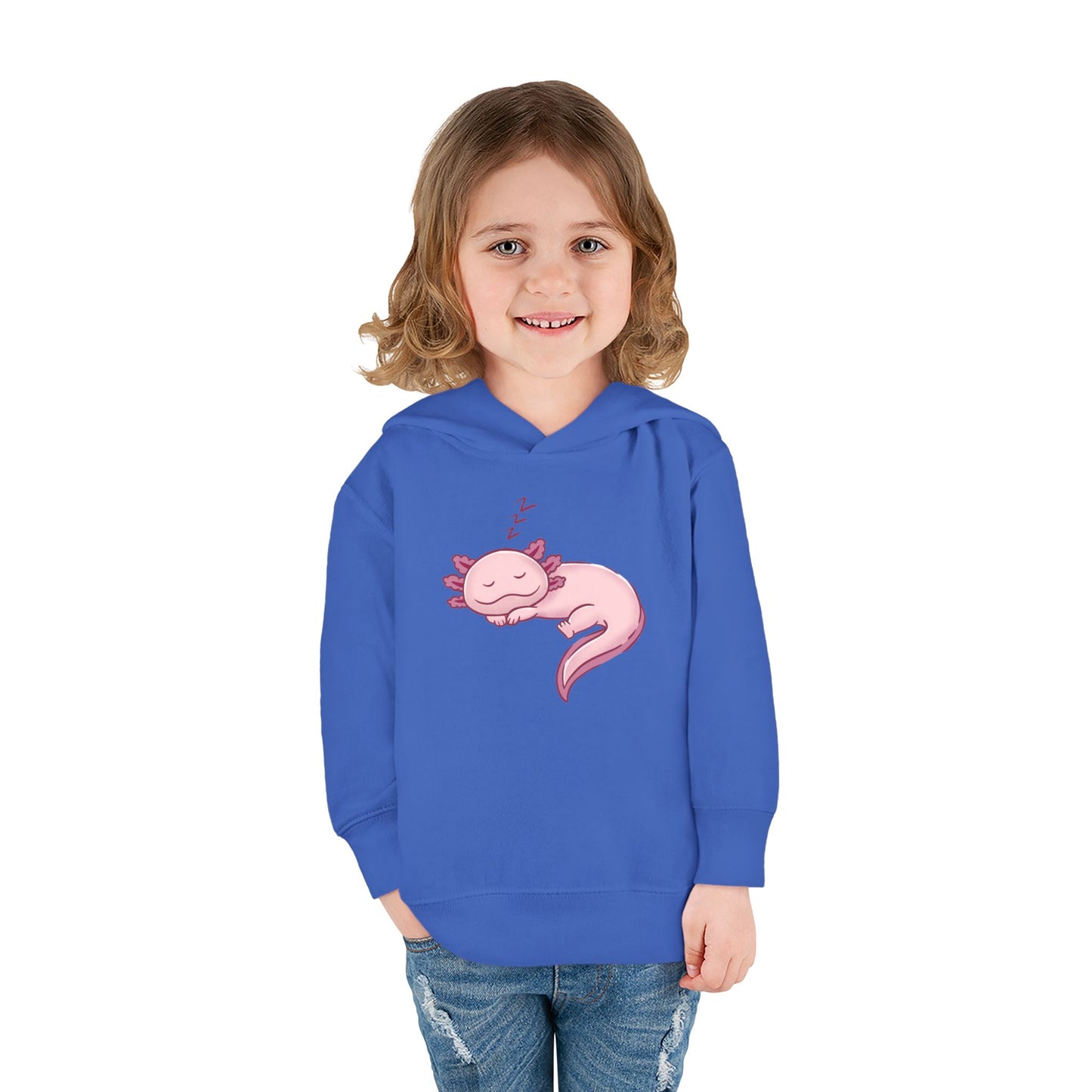 Axolotl Sleeping Toddler Pullover Fleece Hoodie by Zoo Guide™