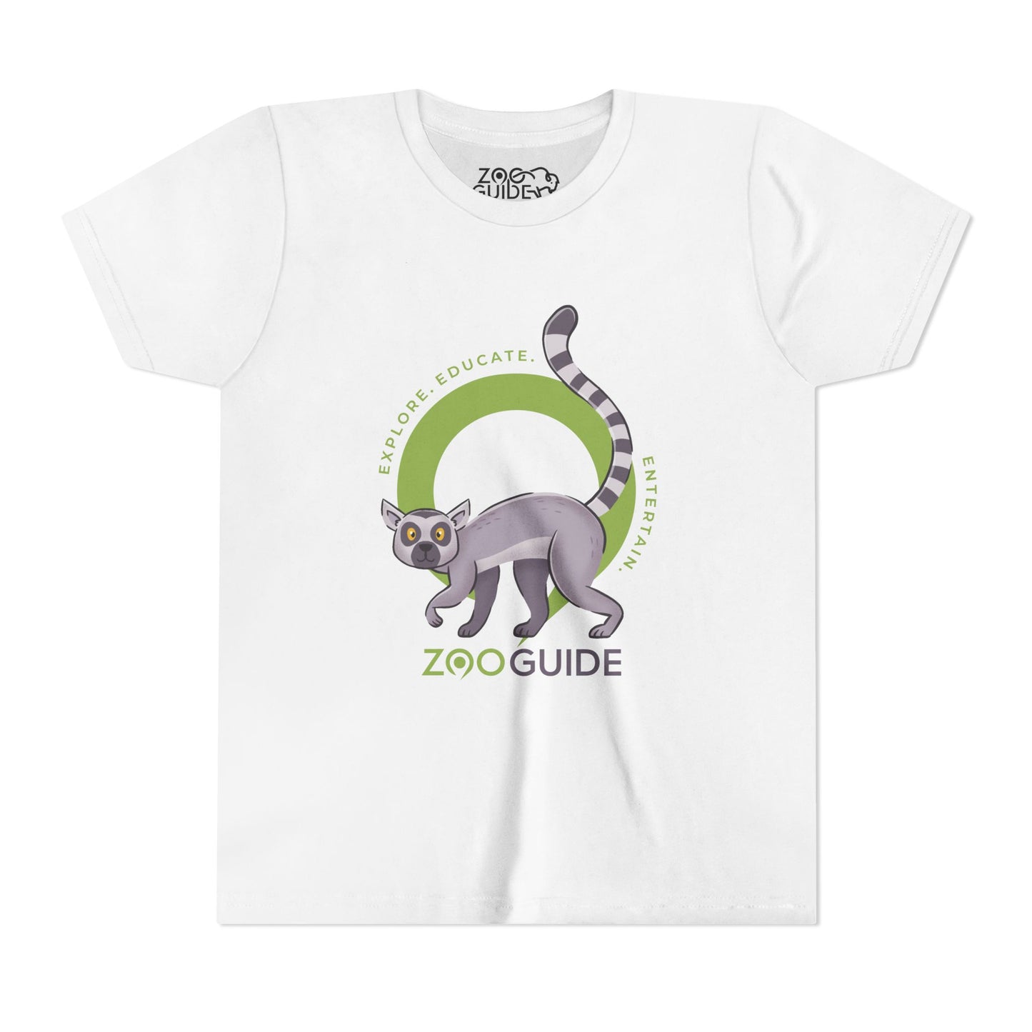 Ring-tailed Lemur in Zoo Guide™ Waypoint Icon Youth Tee Shirt by Zoo Guide™